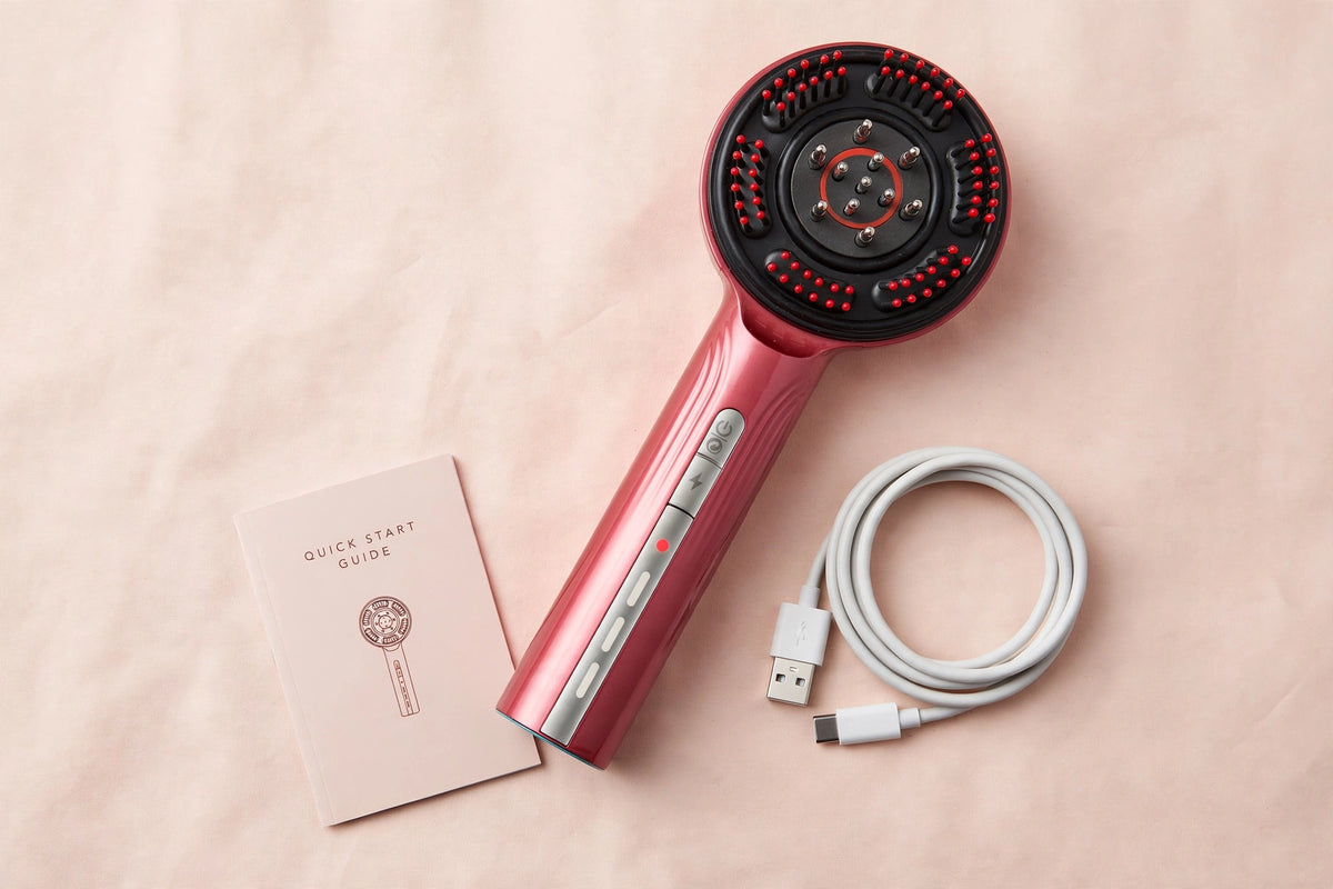 ManeLume RitualGlow — 3-in-1 Electric Scalp Massager with Red Light & Oil Infusion