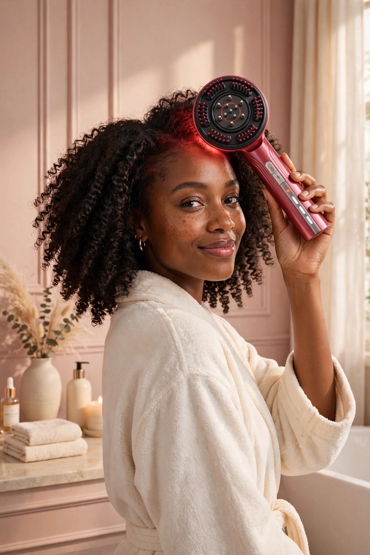 ManeLume RitualGlow — 3-in-1 Electric Scalp Massager with Red Light & Oil Infusion