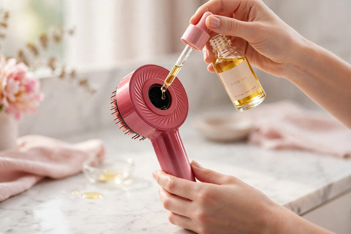 ManeLume RitualGlow — 3-in-1 Electric Scalp Massager with Red Light & Oil Infusion