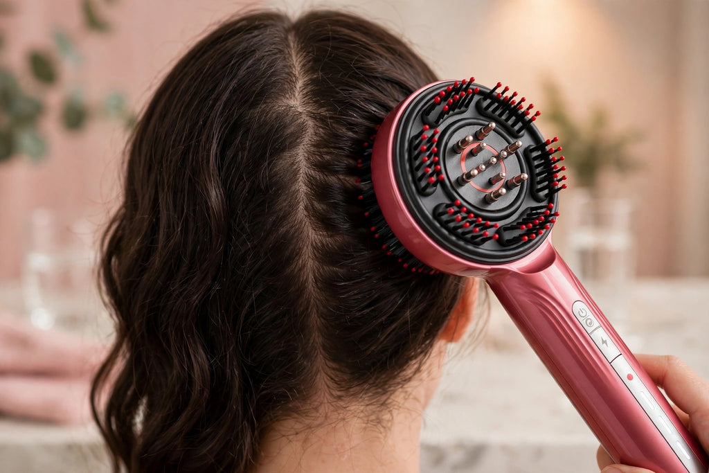 ManeLume RitualGlow — 3-in-1 Electric Scalp Massager with Red Light & Oil Infusion